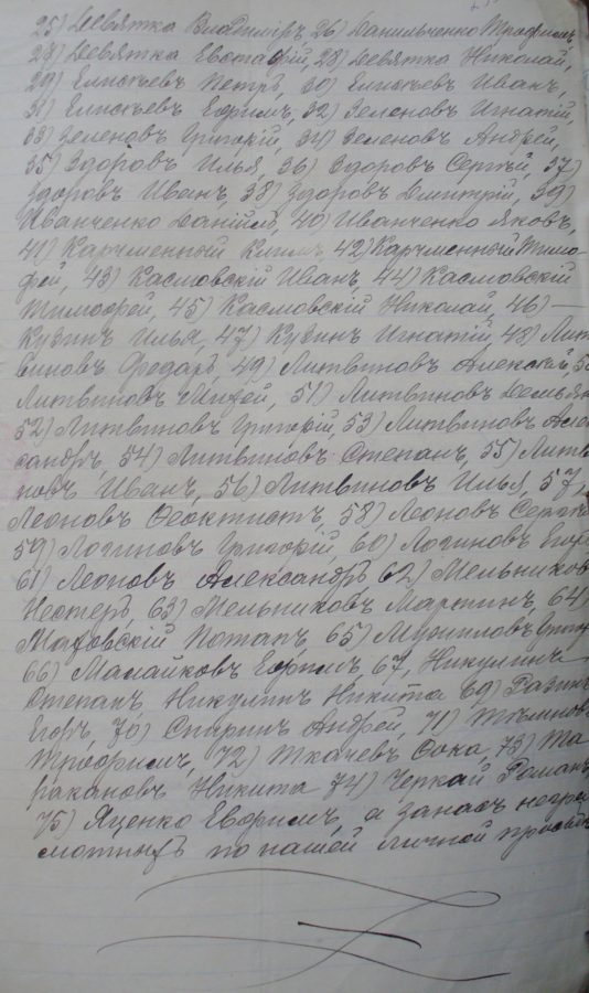 Архивные документы, Турнаево, 1913 год