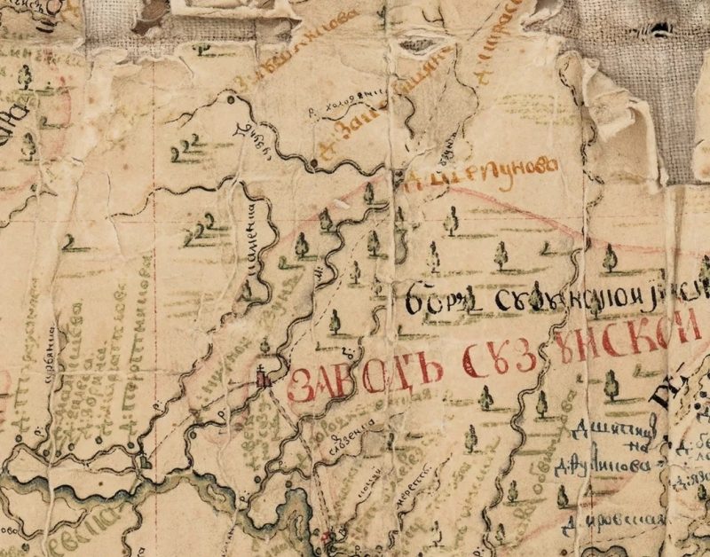 Сузун, карта, XVIII век, Сузунский муниципальный округ